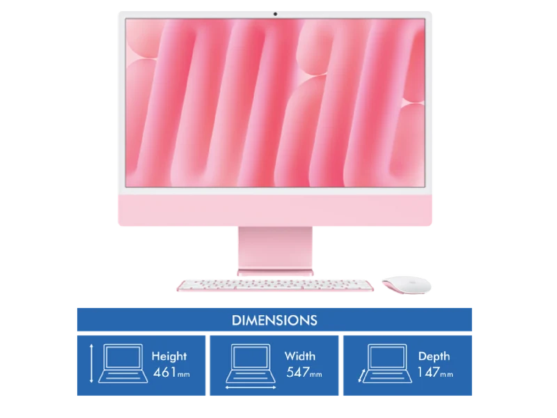 Apple iMac 24" Retina 4.5K Display with M4 chip 8-core GPU 16GB 256GB - Pink