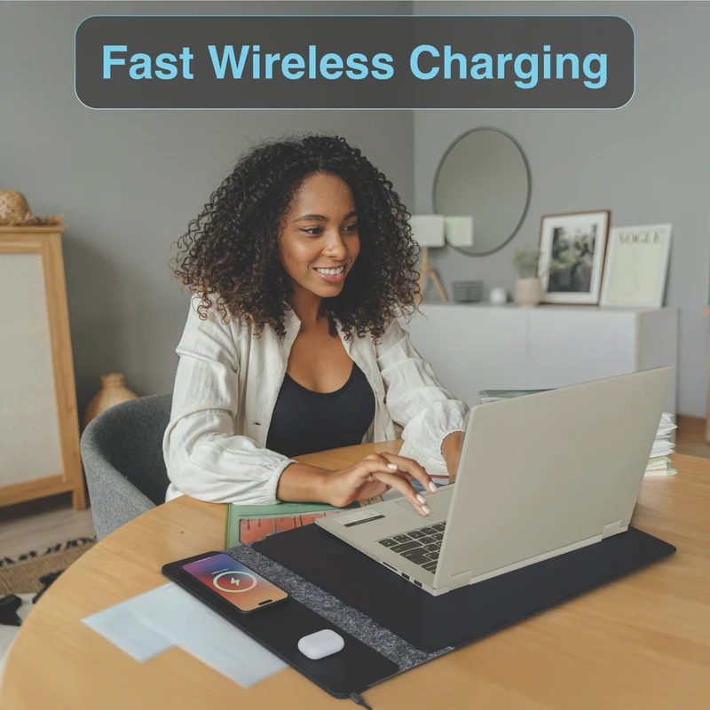Laser ChargeCore Wireless Charging Laptop Sleeve 16" (Black)