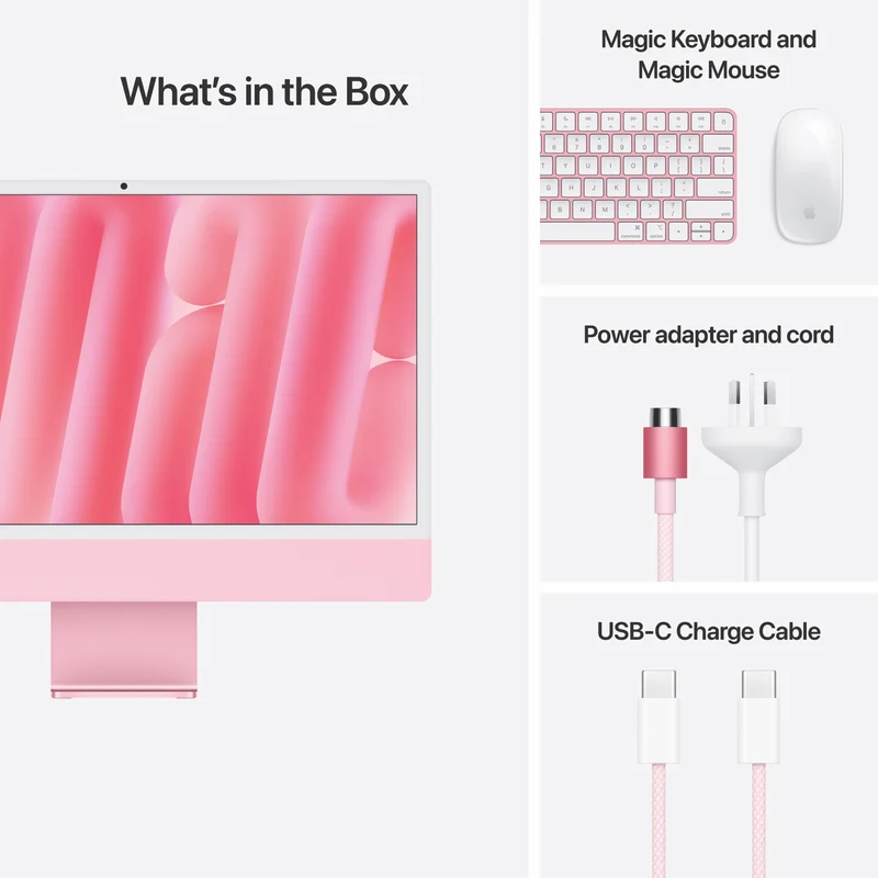 Apple iMac 24" Retina 4.5K Display with M4 chip 10-core GPU 24GB 512GB - Pink