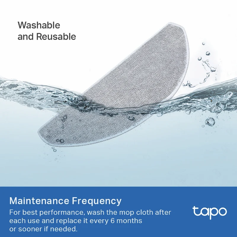 TP-LINK Tapo Max Series Robot Vacuum Washable Mop Cloth 5PK