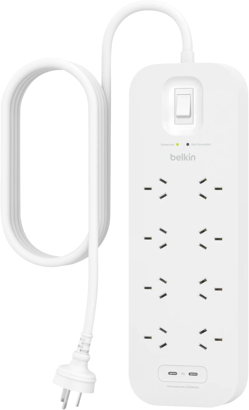 Belkin SurgePro 8-Outlet Surge Protector with Dual USB-C