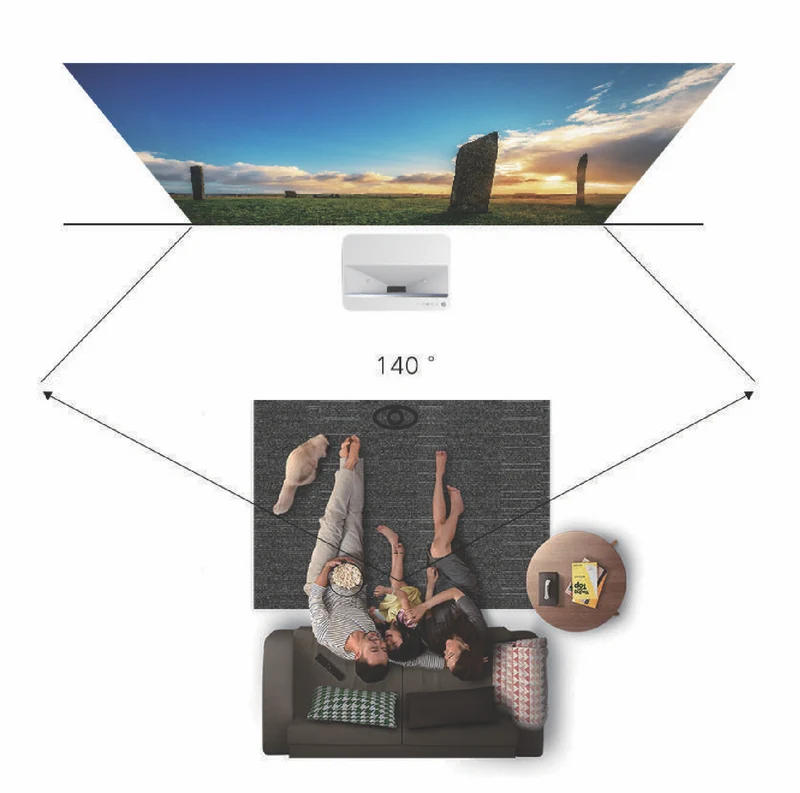 2C 100" Ambient Light Rejecting Screen
