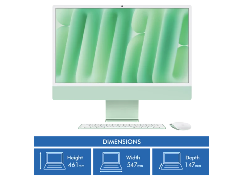 Apple iMac 24" Retina 4.5K Display with M4 chip 8-core GPU 16GB 256GB - Green