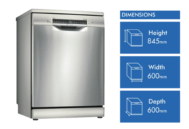 Bosch Series 4 60cm Freestanding Dishwasher Stainless Steel