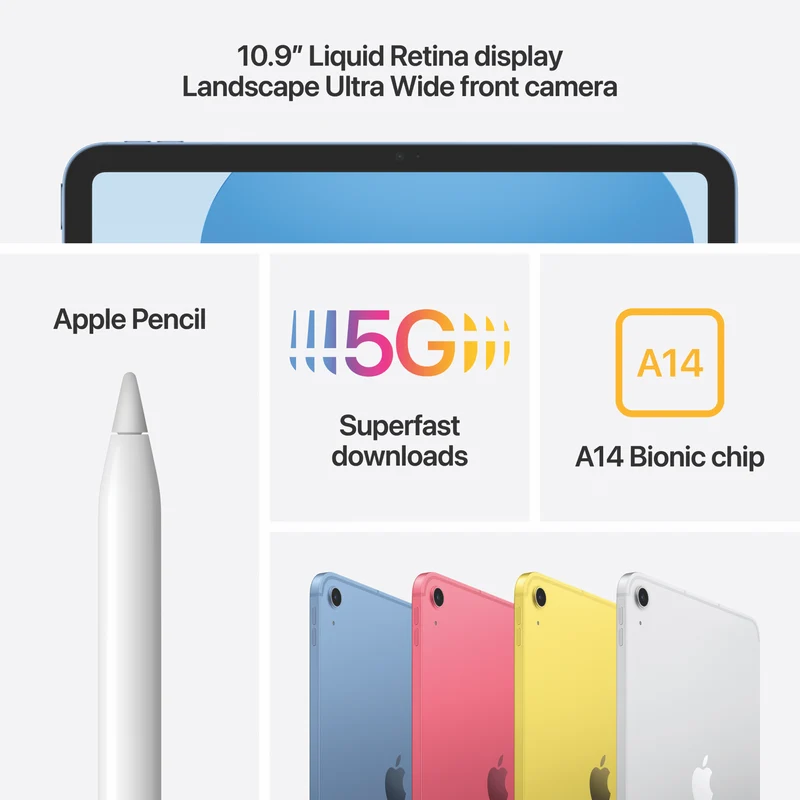 Apple iPad 10.9" (10th Gen) Wi-Fi+Cellular 256GB - Yellow