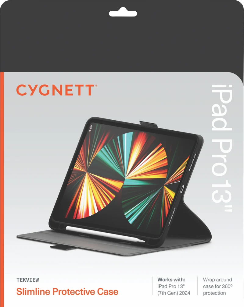 Cygnett iPad Pro 13" M4 TekView Case for (Black)