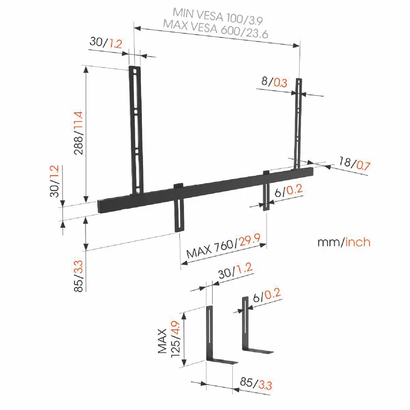 Vogels Universal Soundbar Mount