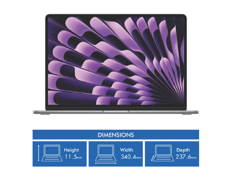 Apple MacBook Air 15" with M3 chip 16GB 256GB - Space Grey