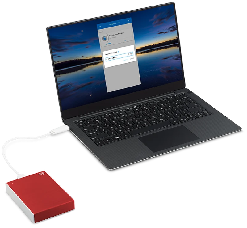 Seagate 1TB OneTouch Portable Hard Drive (Red)