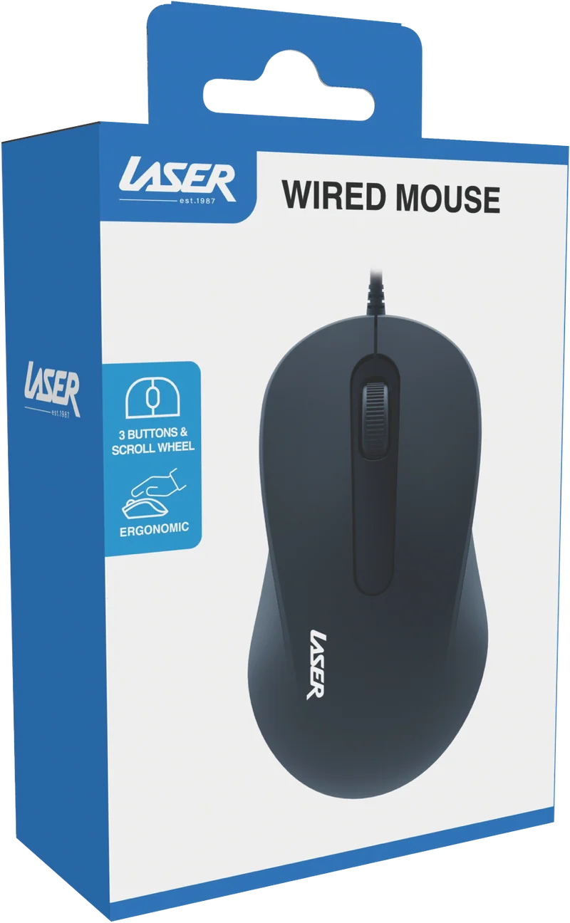 Laser Ergonomic Wired Mouse
