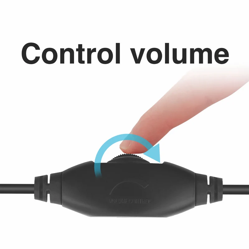 Laser Wired Headset with In-line Control