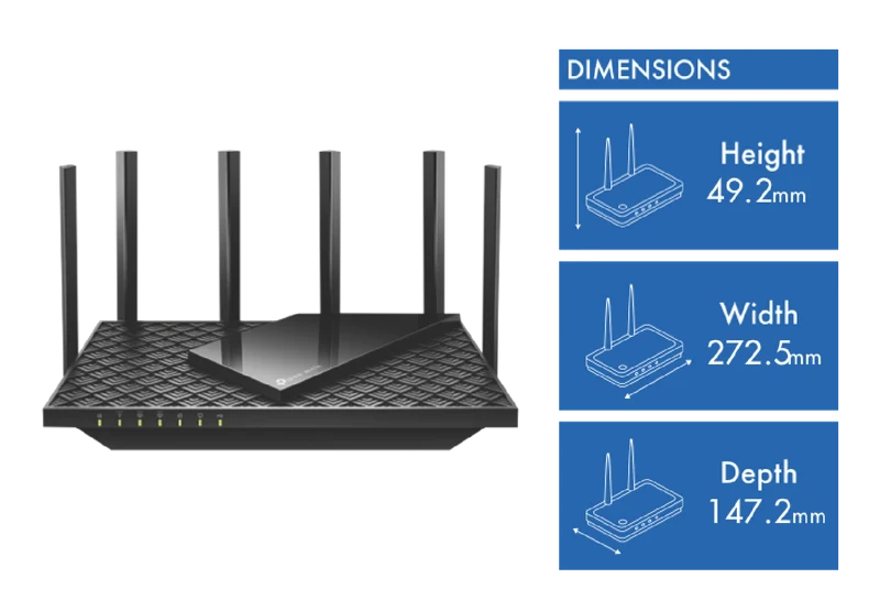 TP-LINK AXE5400 Tri-Band Wi-Fi 6E Router
