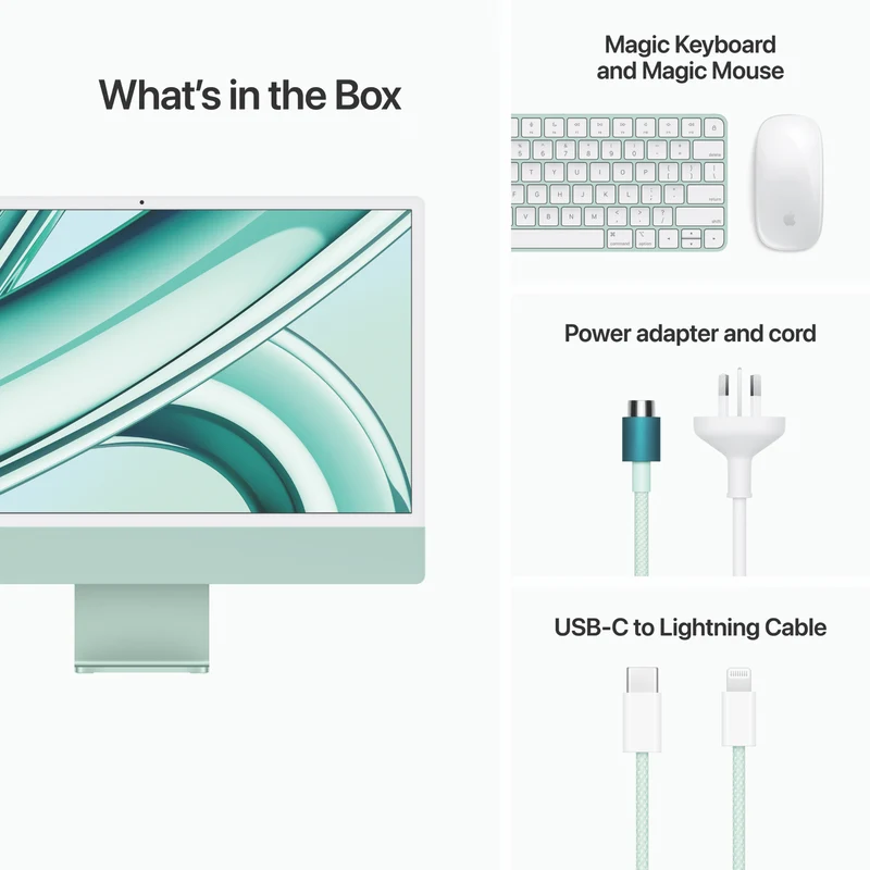 Apple iMac 24" Retina 4.5K Display with M3 chip 8-core GPU 256GB Green