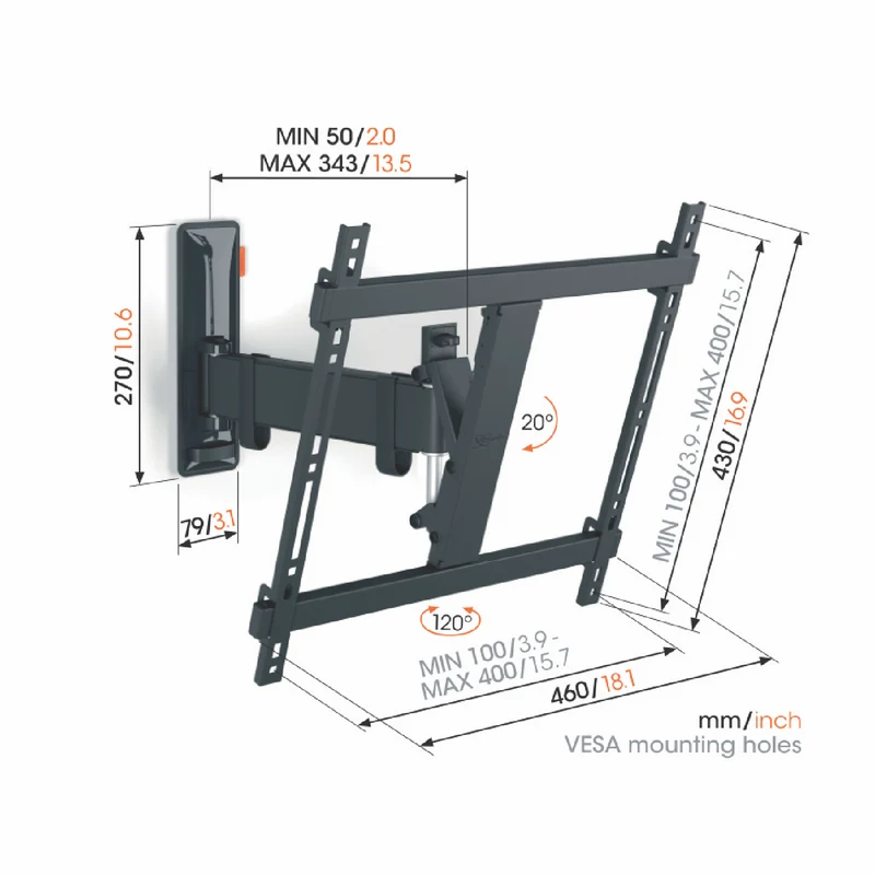 Vogels Full Motion TV Wall Mount 32-65"