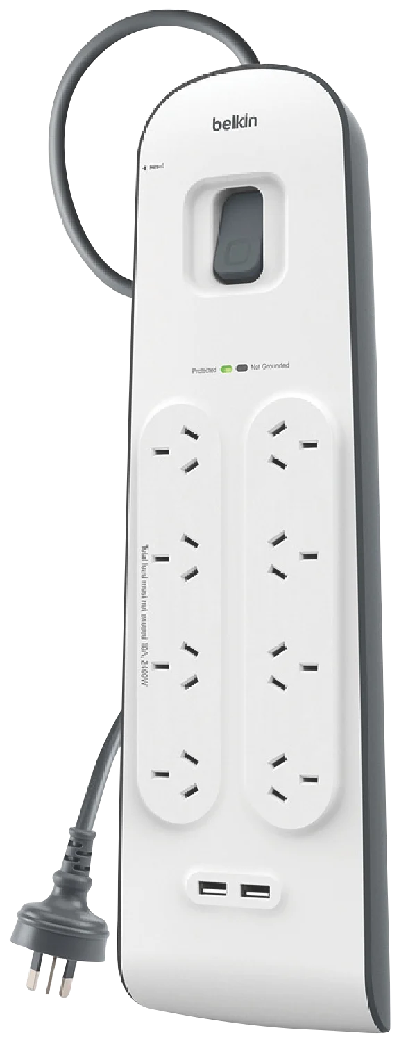 Belkin 8 Port Surge Protector (2M Cord)