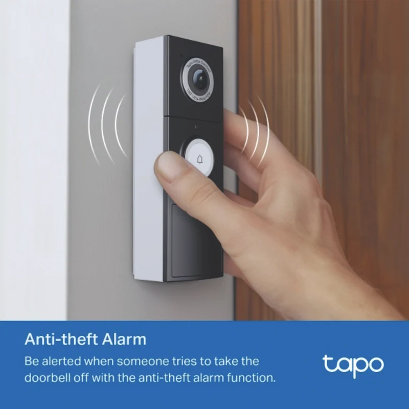 TP-LINK 2K 5MP Wired or Wireless Video Doorbell w/Chime