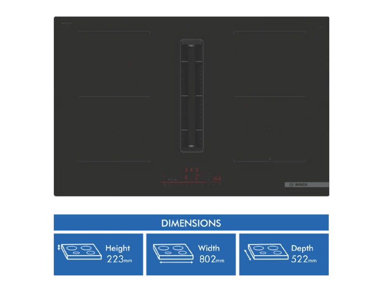 Bosch 80cm Downdraft Cooktop