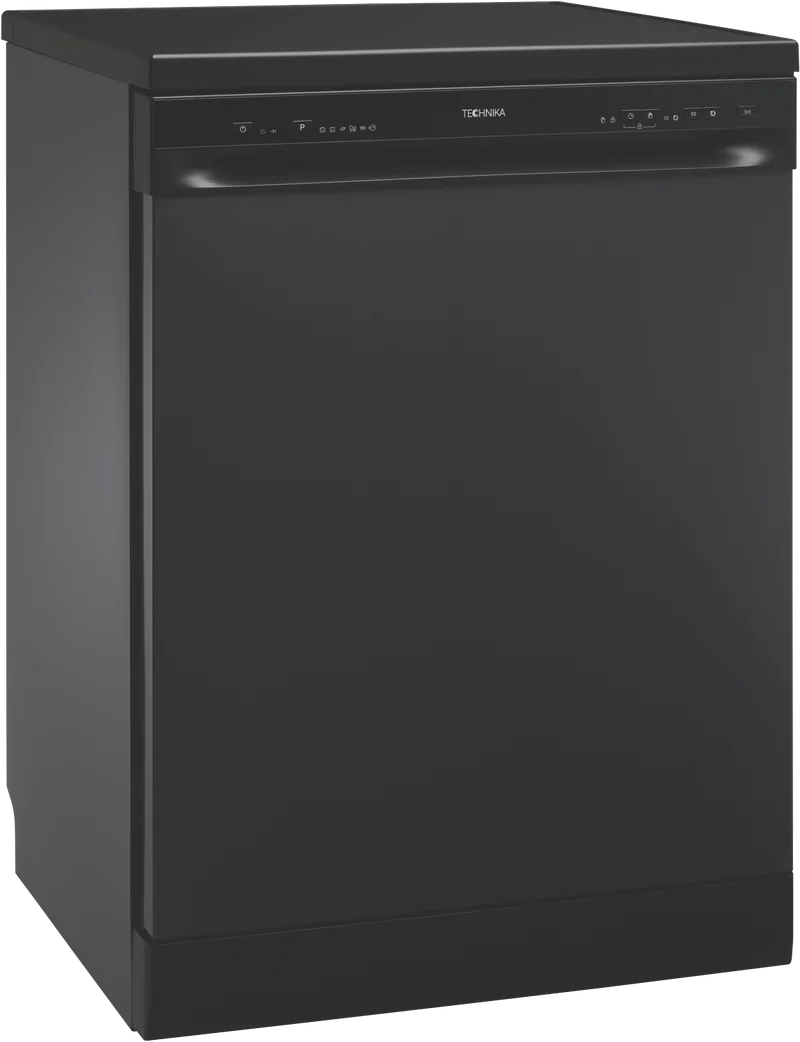 Technika 60cm 14 Place Freestanding Dishwasher, Black Stainless Steel