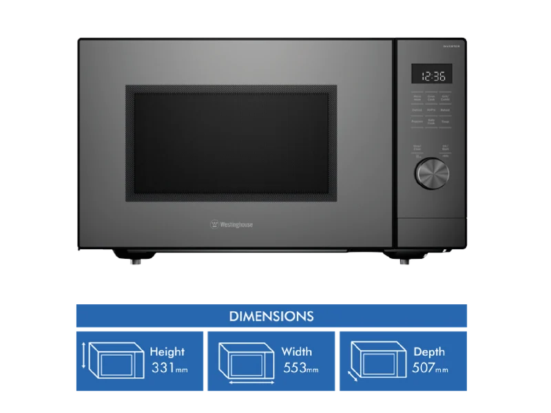 Westinghouse 42L 1100W Inverter Convection Microwave Dark Grey