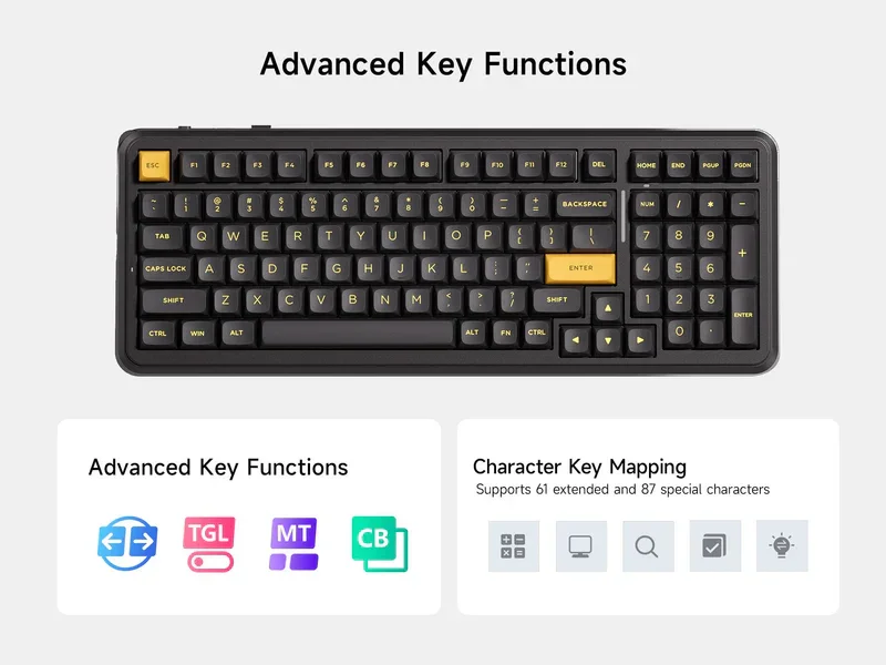 Mchose K99 V3 Wireless Mechanical Keyboard | Tri-Mode | Icy Creamsicle Switch | 10000mAh