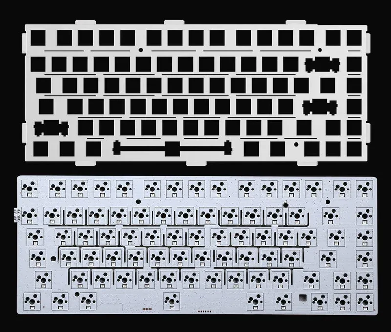 Mchose G75 Pro Wireless Mechanical Keyboard Black Pink | Tri-Mode | Matcha Latte Switch | 8000mAh