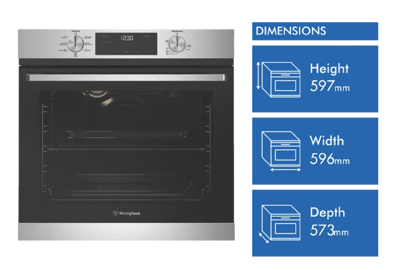 Westinghouse 60cm 7 Multi Function Oven, Stainless Steel