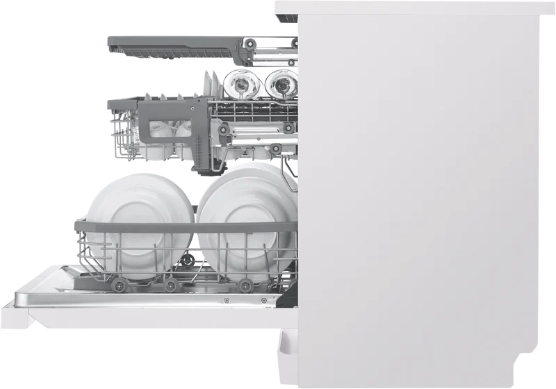 LG 60cm 15 Place QuadWash TrueSteam Dishwasher, Matte White