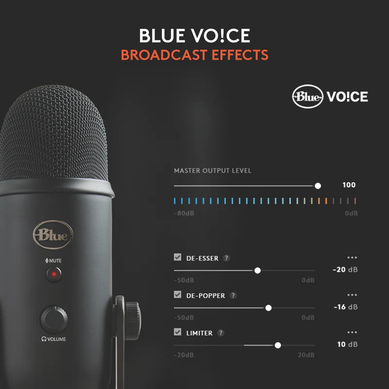Blue Yeti USB Microphone Blackout Edition