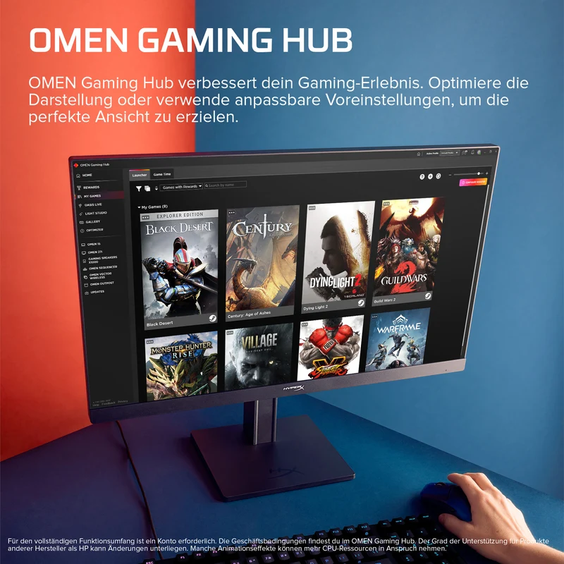 HyperX OMEN 23,8 Zoll FHD 180 Hz Gaming-Monitor – OMEN 24 G2