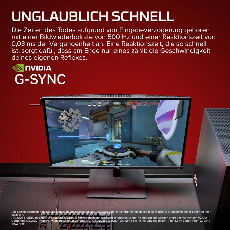HyperX OMEN OLED 27 Zoll QHD 500 Hz Gaming-Monitor – OMEN OLED 27qs