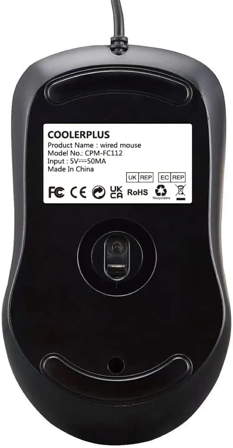 Coolerplus FC112 Wired Gaming Mouse | USB | Easy Click | 1000 DPI