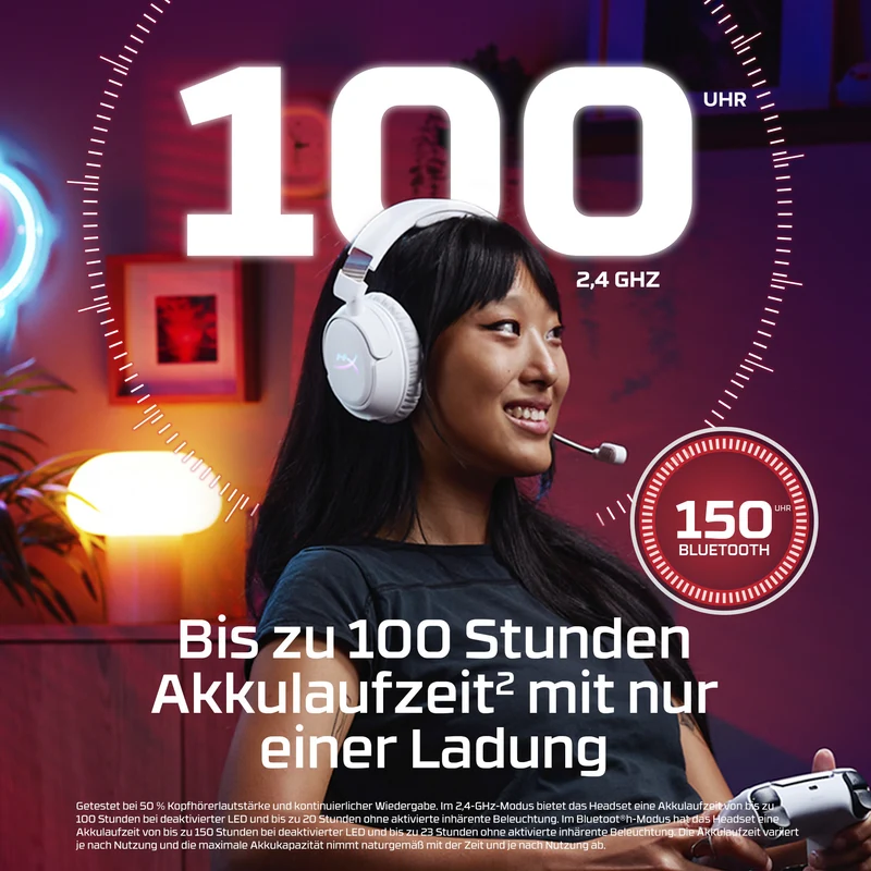 HyperX Cloud Flight 2 – Drahtlose Gaming-Kopfhörer