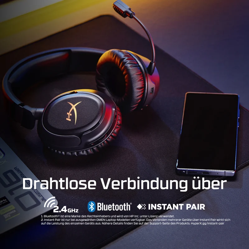 HyperX Cloud Flight 2 – Drahtlose Gaming-Kopfhörer