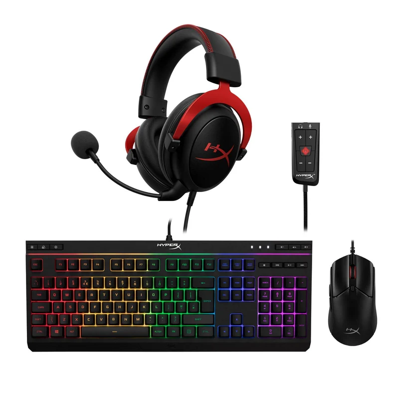 HyperX Kombi-paket - Cloud II + Alloy Core + Pulsefire Haste 2