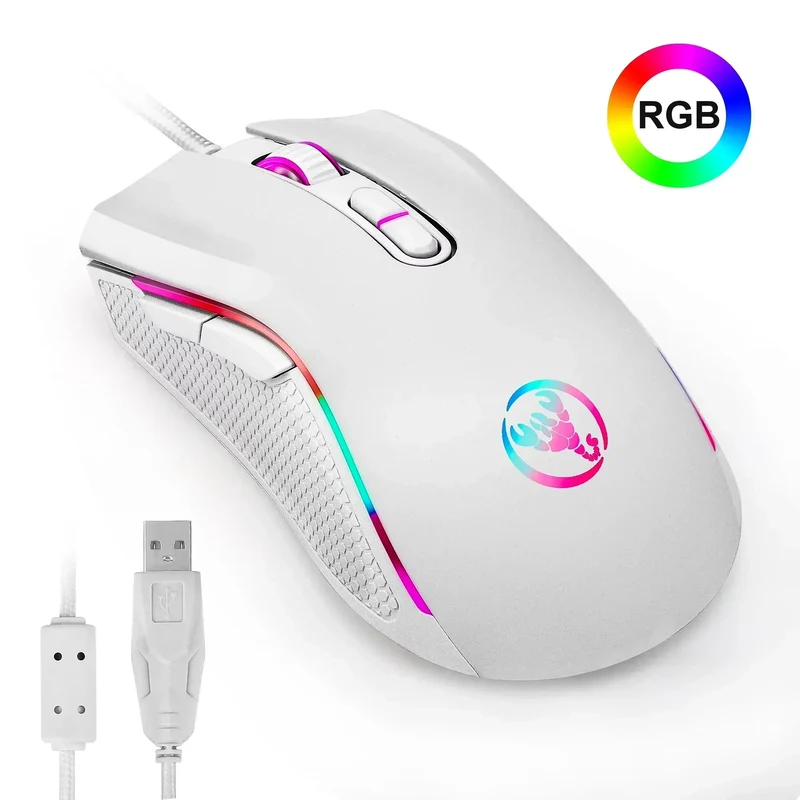 HXSJ X100 Wired Gaming Mouse | RGB Backlit | 7 Buttons | 4 Adjustable DPI up to 3200