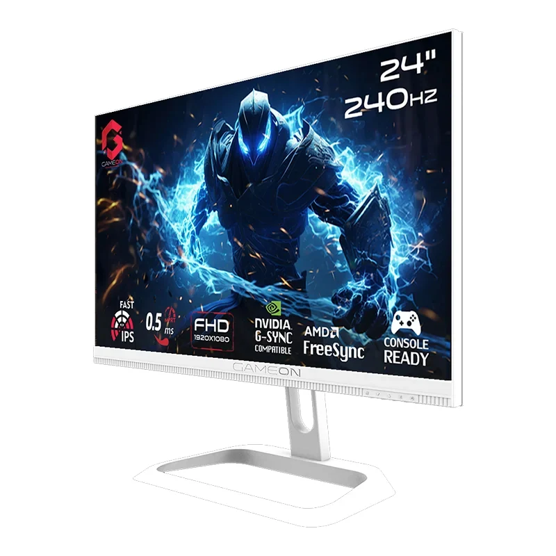 شاشة ألعاب جيم أون سلسلة آرتيك برو GOA24FHD240IPS، مقاس 24 بوصة، FHD، تردد تحديث 240 هرتز / زمن استجابة 0.5 مللي ثانية / HDMI 2.1 / ديسبلاي بورت 1.4 / باللون الأبيض