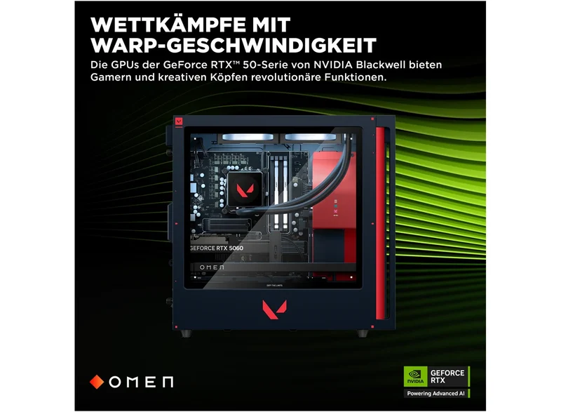 OMEN 35L Gaming Desktop GT16-0399ng PC, Windows 11 Home, Intel® Core™ i7, 32GB RAM, 1TB SSD, NVIDIA® GeForce RTX™ 5060, Navy
