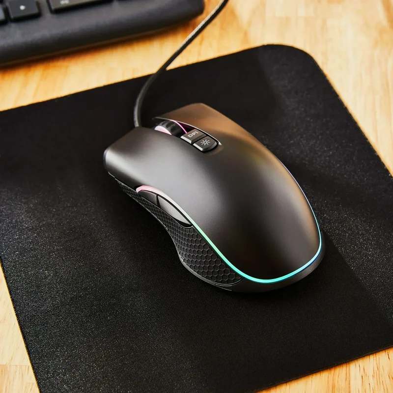 ONN Wired USB Gaming Mouse | Adjustable DPI | Backlit | 7 Buttons