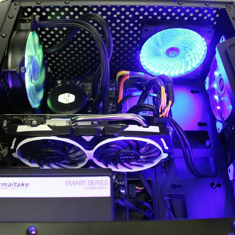 Custom Ryzen Gaming PC | Ryzen 5 3400G 3.7GHz | Radeon RX 570 8GB | 16GB DDR4 | 500GB M.2 SSD + 1TB HDD | 802.11ac Wi‑Fi | Windows 10 Pro