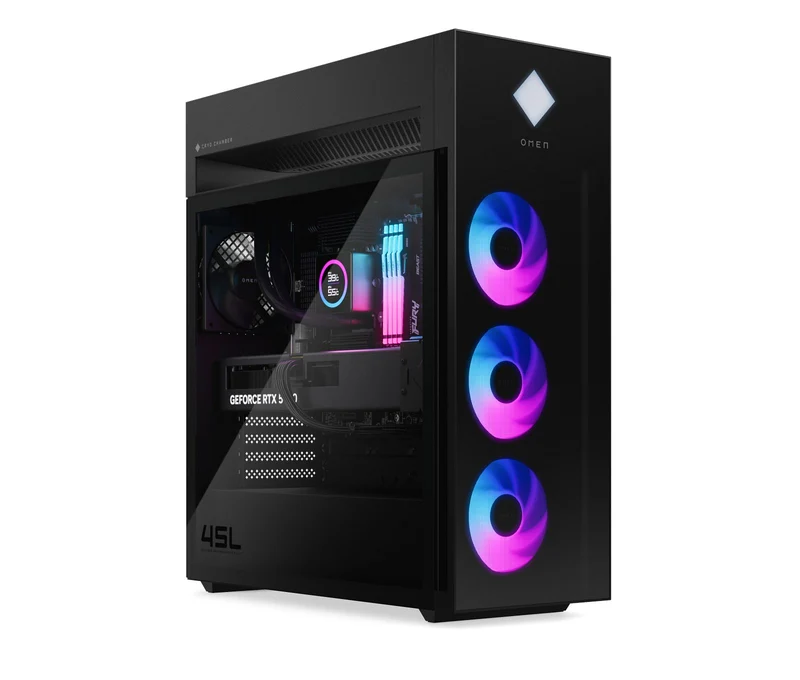 OMEN by HP 45L Gaming Desktop GT22-3795ng, Windows 11 Home, Intel® Core™ Ultra 9, 64GB RAM, 2TB SSD, NVIDIA® GeForce RTX™ 5080, Shadow Black