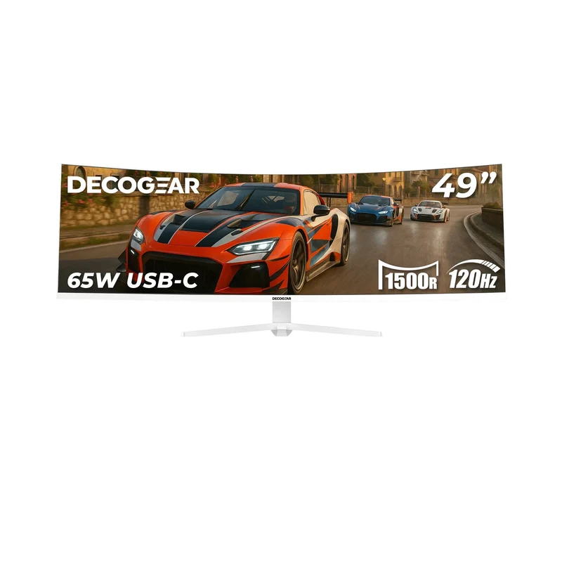DECOGEAR 49" Curved Ultrawide Gaming Monitor | 5K DQHD 5120x1440 | 120Hz | 1ms MPRT | HDR | 100% sRGB