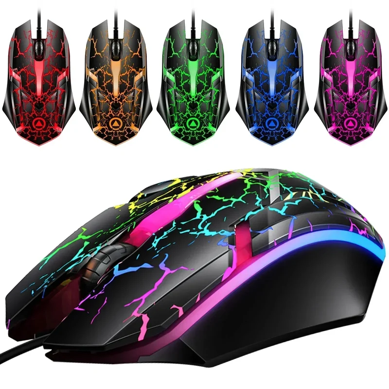 TSV RGB Wired Gaming Mouse | 4 Adjustable DPI Levels | RGB LED Backlit | Black