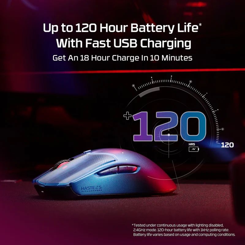 HyperX Pulsefire Haste 2 S – Drahtlose Gaming-Maus