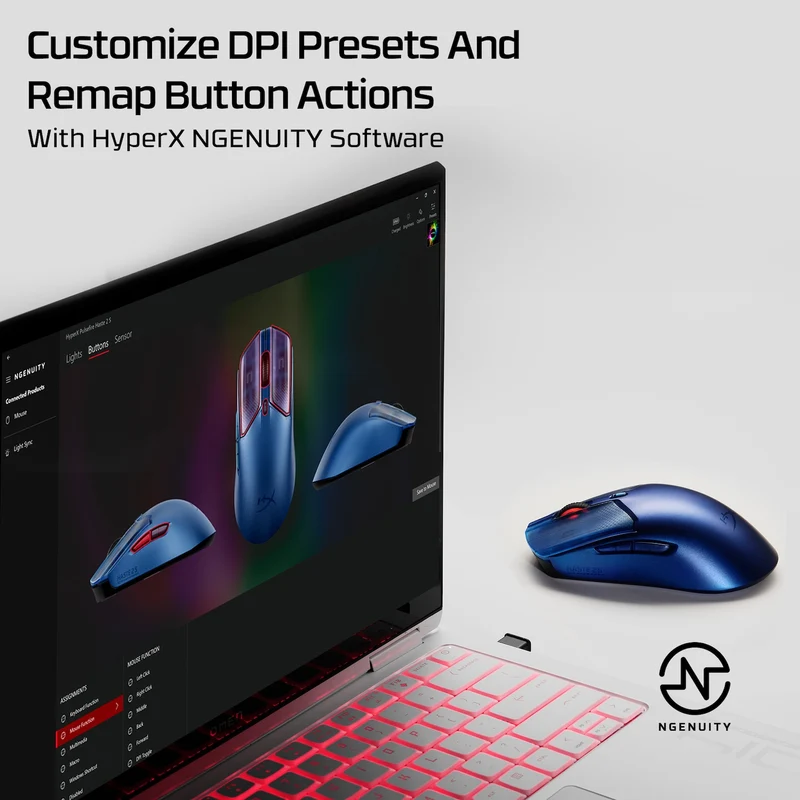 HyperX Pulsefire Haste 2 S – Drahtlose Gaming-Maus