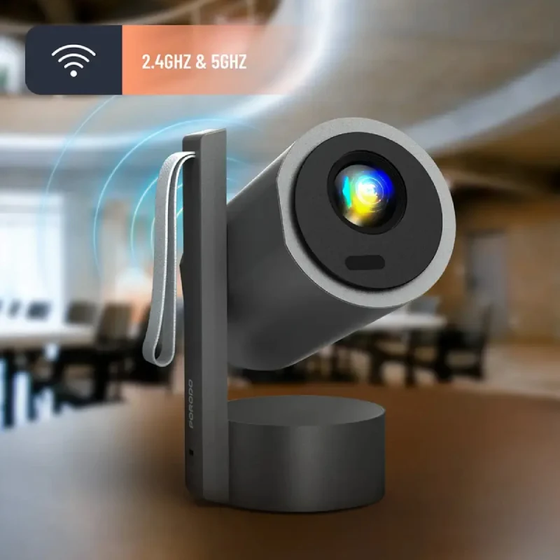 Porodo Full HD Smart Projector - Bluetooth / Wi-Fi / Gray