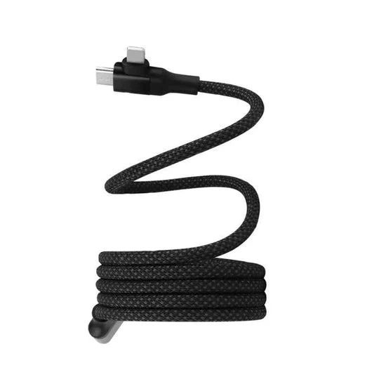 كابل مغناطيسي متعدد الوظائف توري سي سي - 60 واط / USB-A / USB-C / لايتنينج / 1 متر / أسود