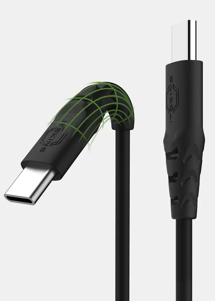 كابل مضفر إت سكينز سبيكترم - 60 واط / USB-C / 1.2 متر / أسود