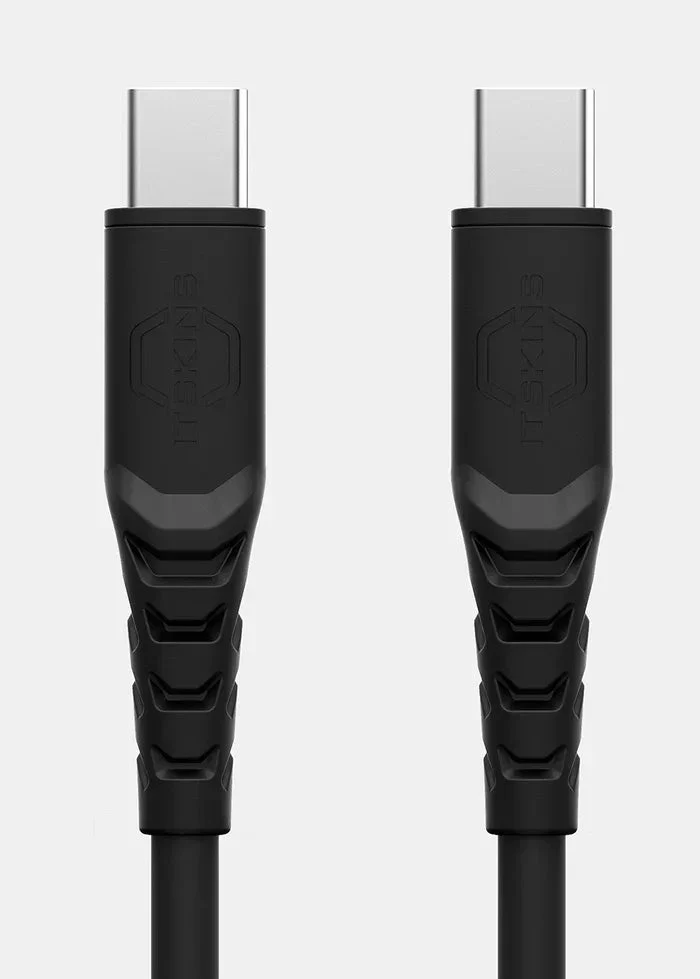 كابل مضفر إت سكينز سبيكترم - 60 واط / USB-C / 1.2 متر / أسود