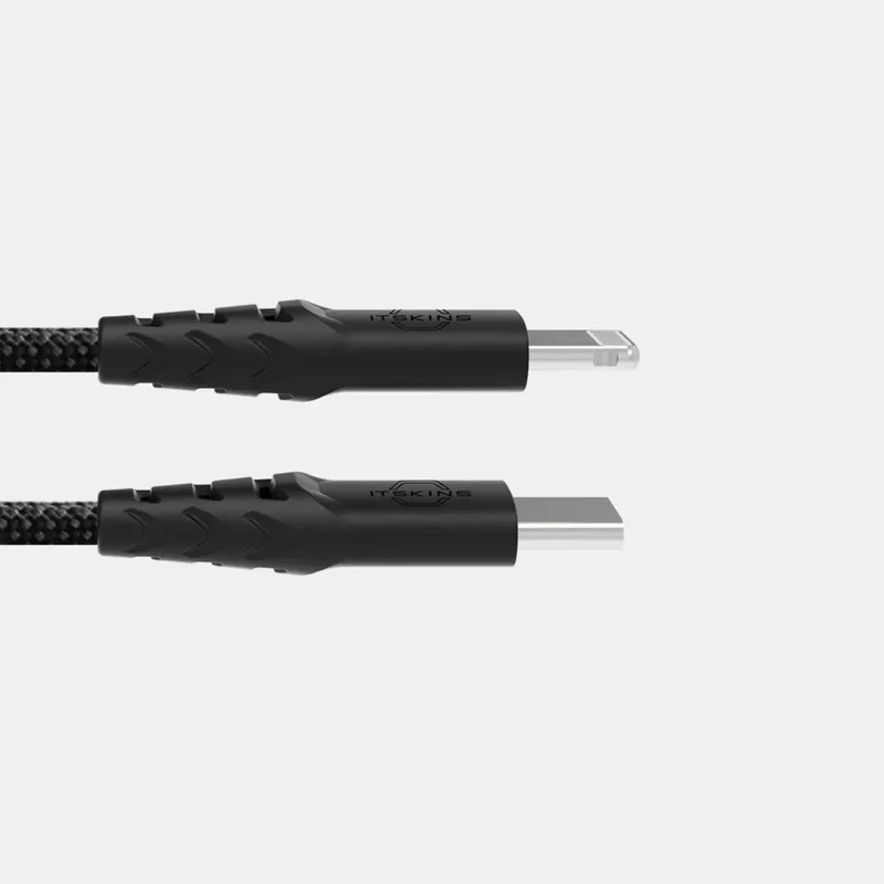 كابل إت سكينز هايبرد - 27 واط / USB-C / لايتنينج / 2 متر / أسود