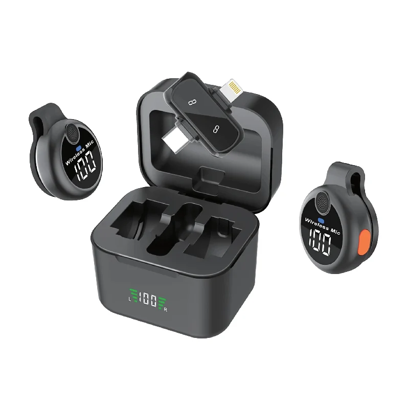 Pawa ClipGo Microphone with Ai Noise Reduction - Black